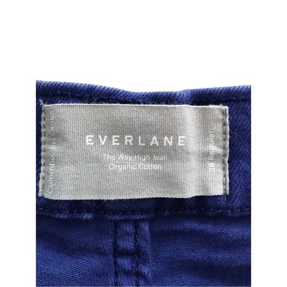 EVERLANE The Way-High Jean Women 28 Purple/Blue Straight Organic Preppy Gorpcore - Picture 7 of 9